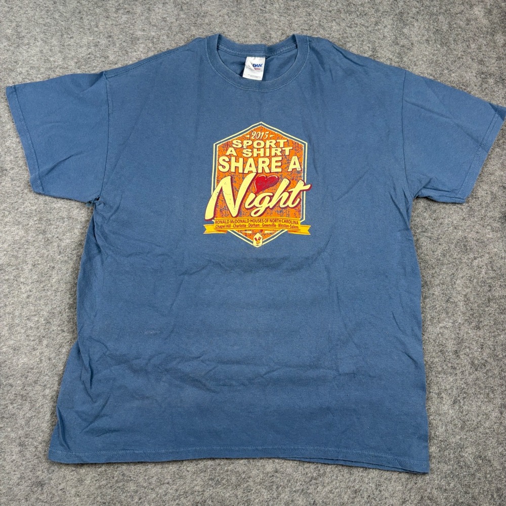 Gildan T-Shirt Mens Large Blue 2015 Ronald McDonald House‎ Charity Graphic Tee